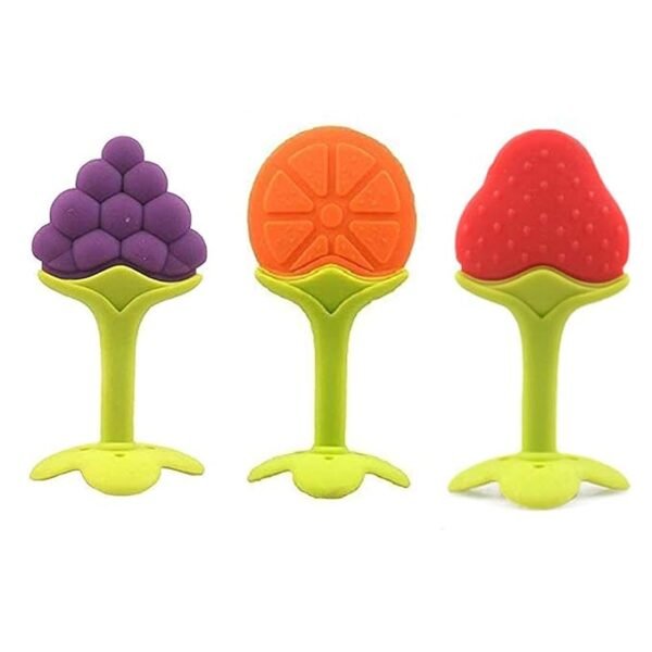 Silicone Baby Teething Fruit Shape Toy for 0-12 Months | BPA-Free Soothing Teether | Soft & Safe Gum Relief Toy for Babies